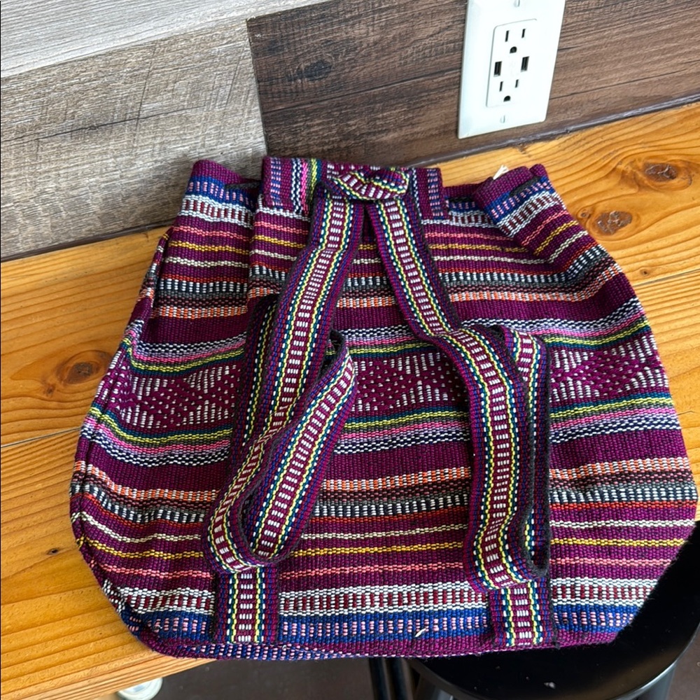 Colorful Striped Backpack - Picture 2 of 3